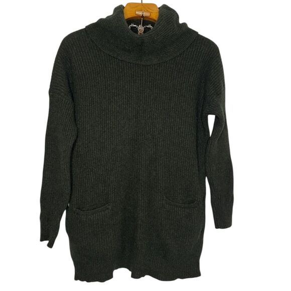 TAHARI Green Dressy, Business Wool Yak Cowl Neck Knit Sweater Size: L - Picture 1 of 5